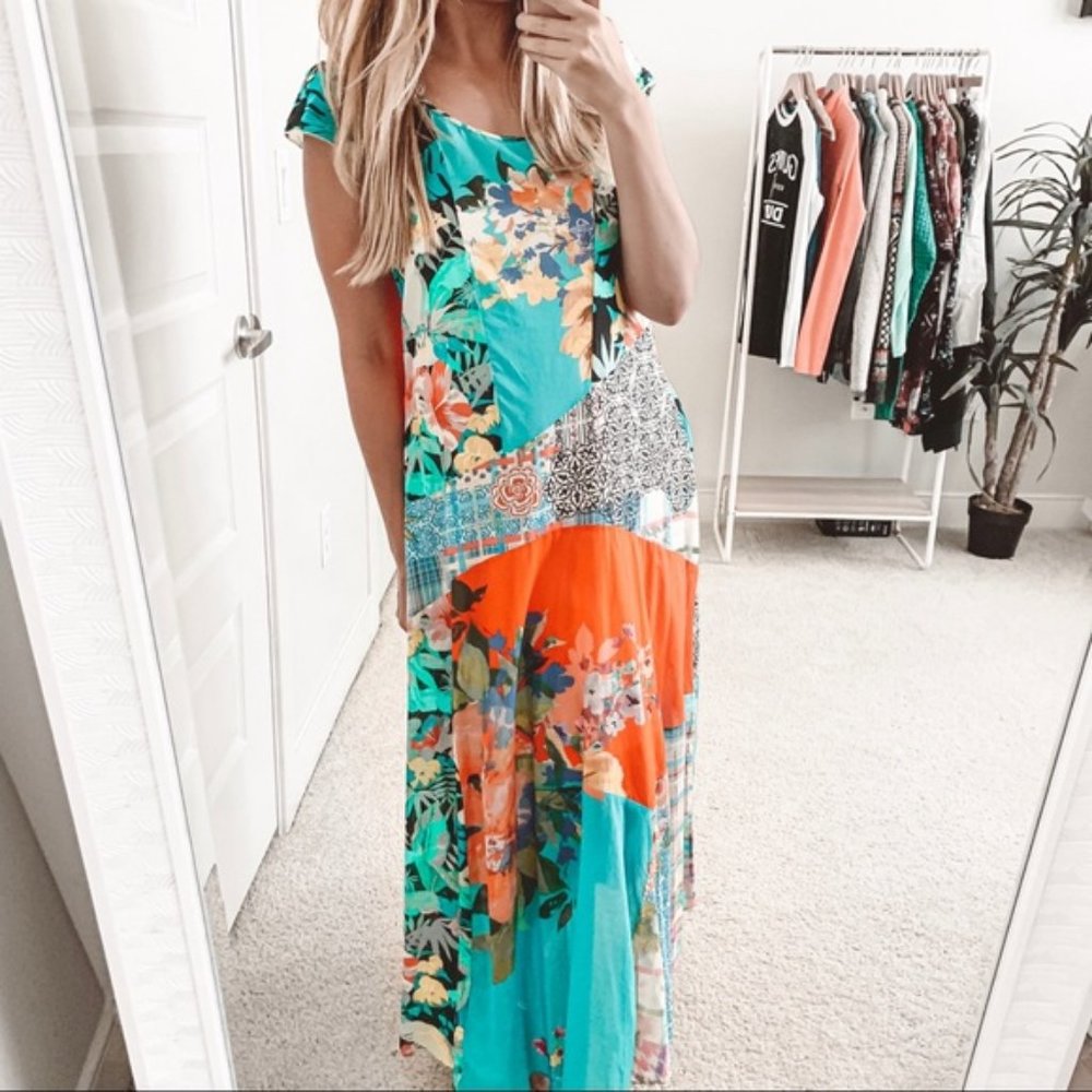 Johnny Was Solomio Plaid Patchwork Maxi Dress - Picture 2 of 6